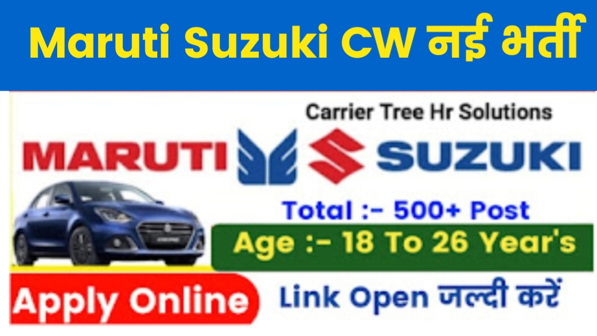 Maruti Suzuki CW New Vacancy 2023