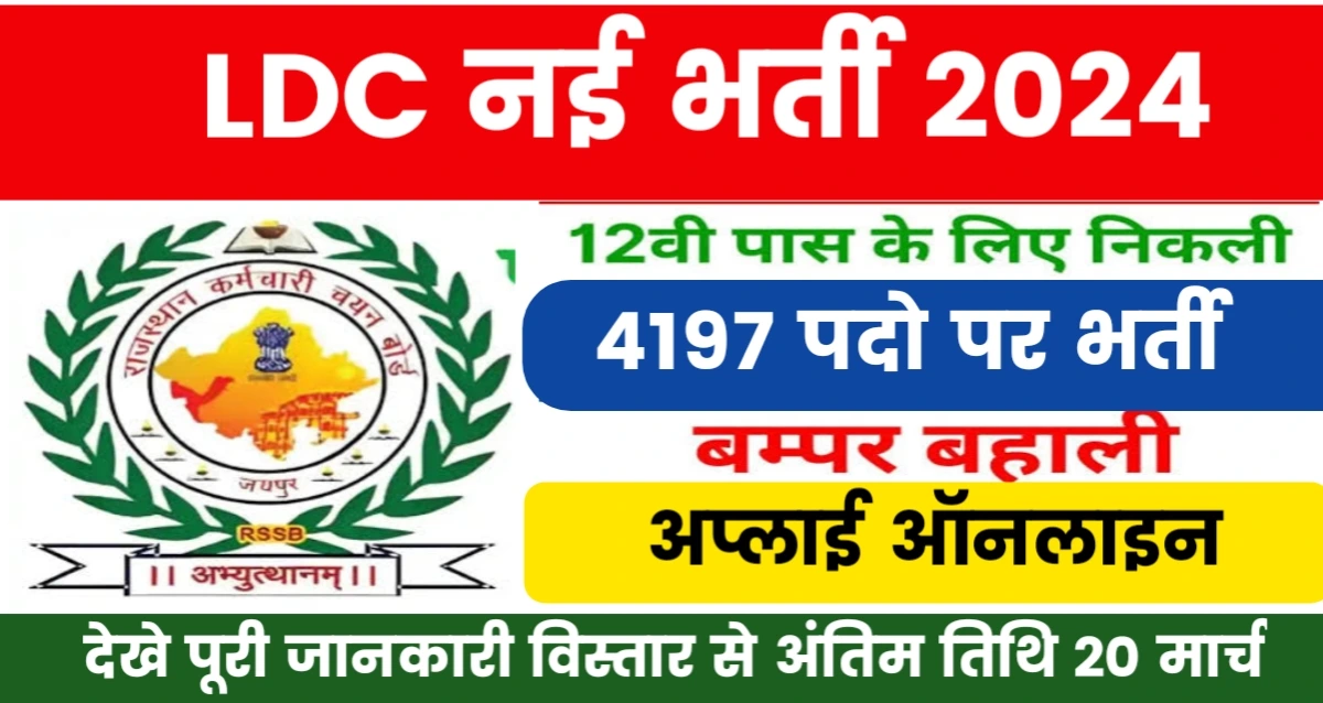 Lower Division Clerk Vacancy 2024 Apply Online