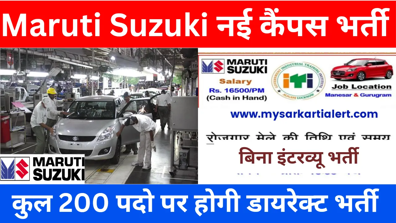 Maruti Suzuki CTS Scheme Online Form 2024 10वी पास है, तो मारुति