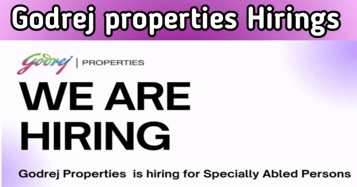 Godrej Properties is hiring Apply Online From