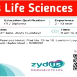 Zydus Life Science Recruitment 2024