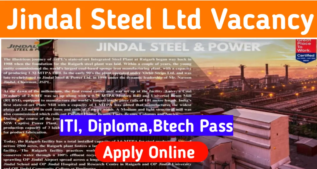 Jindal Steel and Power Recruitment 2024