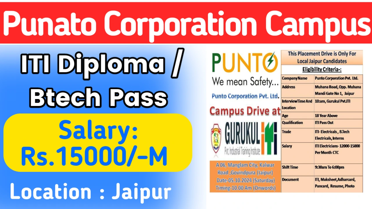 Punato Corporation Ltd Recruitment 2024