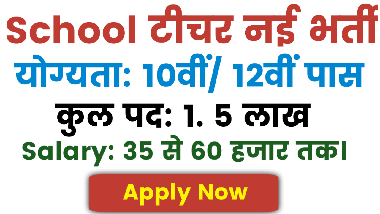 School Teacher Vacancy 2025