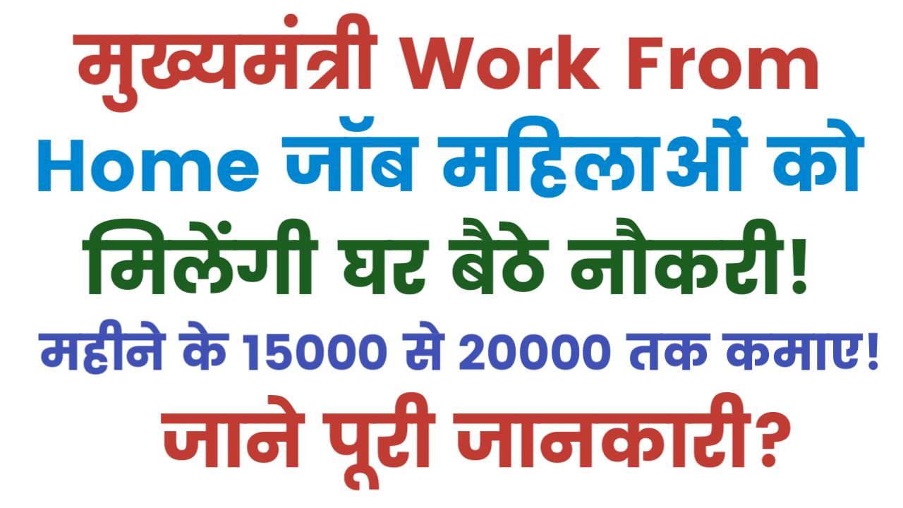 Mukhyamantri Work From Home Yojana 2025