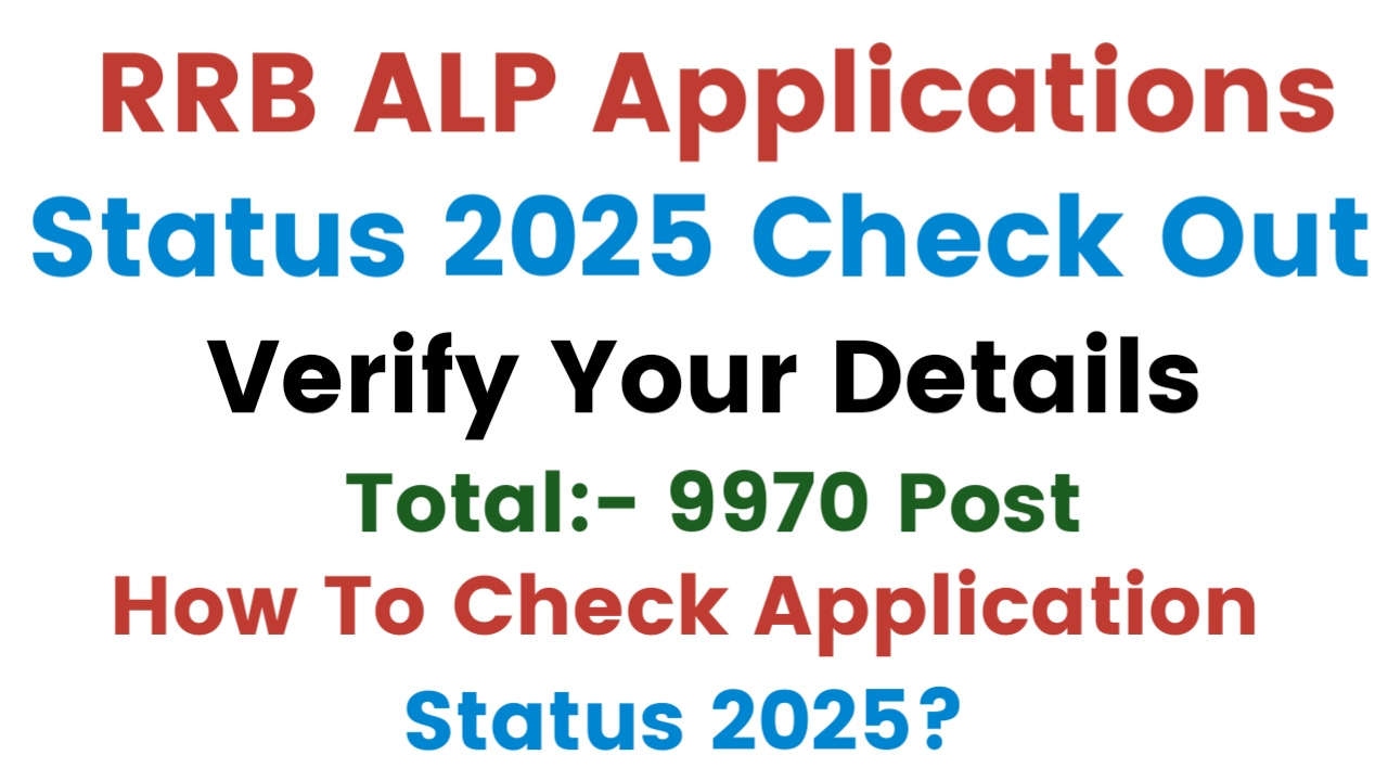 RRB ALP Application Status 2025