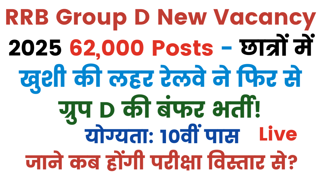RRB Group D New Vacancy 2025 62,000 Posts