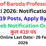 Bank of Baroda Professionals Bharti 2026