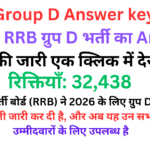 RRB Group D Answer key 2026 Ou