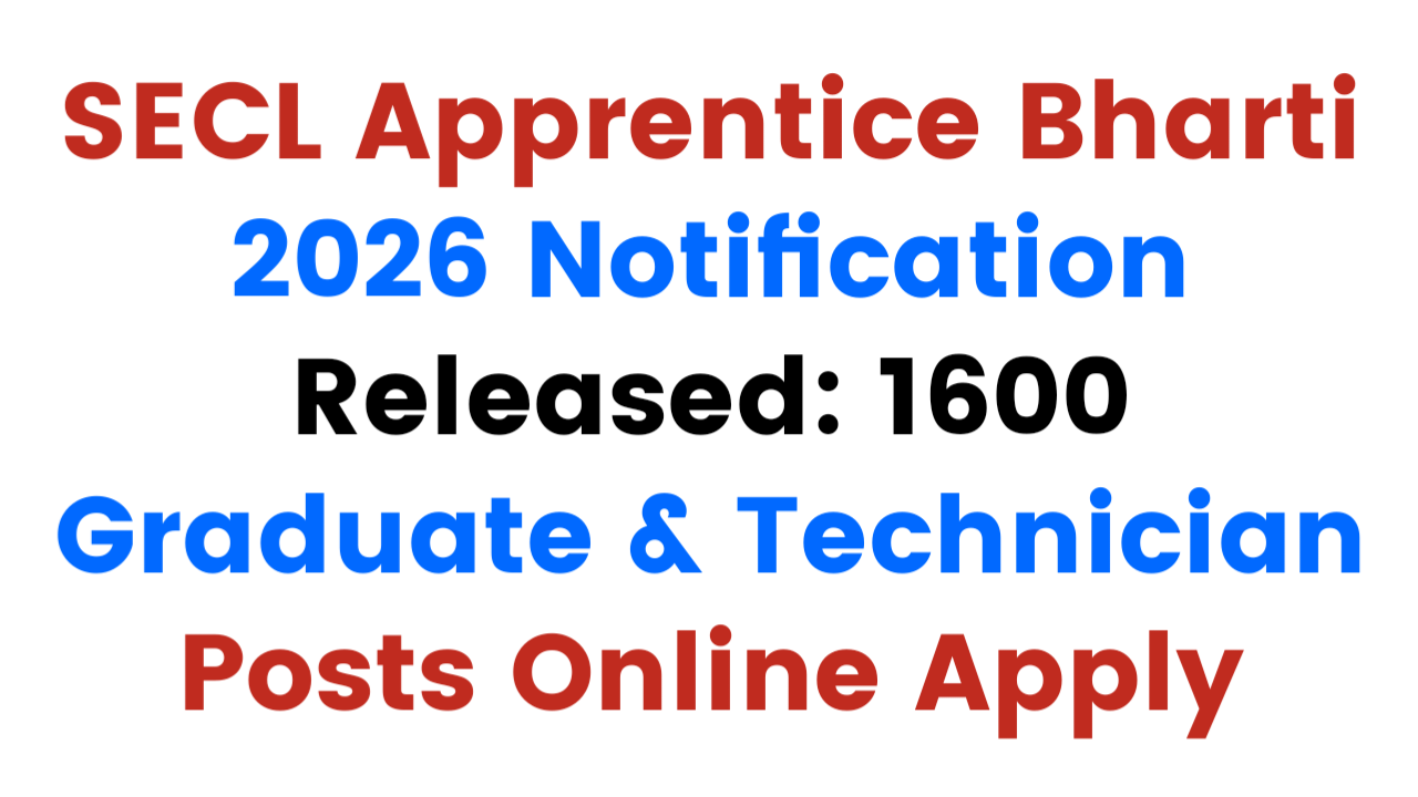 SECL Apprentice Bharti 2026