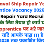 Naval Ship Repair Yard Apprentice Vacancy 2026