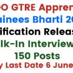 DRDO GTRE Apprentice Trainees Bharti 2026 Notification Released