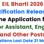 EIL Bharti 2026 Notification Released